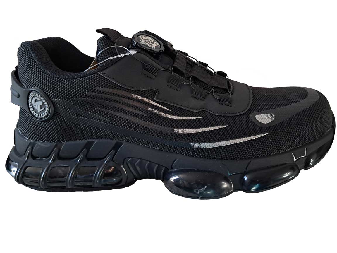 Black safety shoes | Steel Toe & Breathable